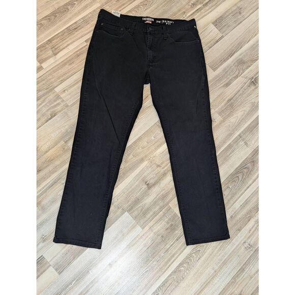 Levi's Denizen 216 Jeans Men's Size 36x30 Black Zip Fly Straight Leg Skinny Fit - Picture 1 of 12